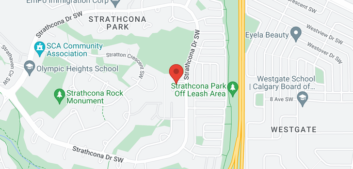 map of 63 Strathcona Place SW